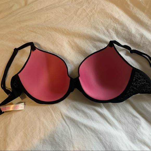 PINK Victoria’s Secret Black Leopard Print Lace Full Coverage Bra - Picture 2 of 11